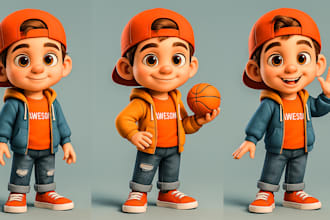 create 3d pixar cartoon character, disney portrait, and ai art, using midjourney