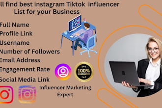 find best instagram, tiktok and youtube influencer list for influencer marketing