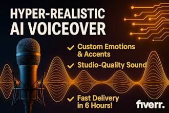 create a hyper realistic ai voiceover with custom emotions and accents