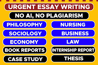 write assignments, solve case study, internship reports and apa papers