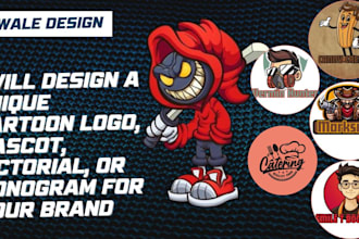 design, caricature mascot logo, modern cartoon character, cartoon portrait