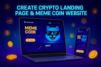 create crypto landing page and meme coin website