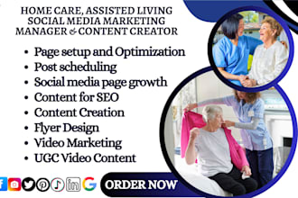 be your home care assisted living social media marketing manager content creator