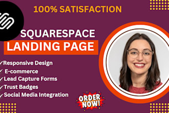 build a high converting squarespace landing page design or sales funnel