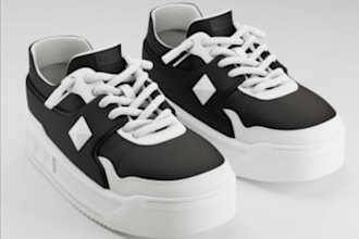create 3d footwear and 3d shoes, shoes, sneakers for games like second life