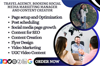 be your travel agency booking social media marketing manager content creator