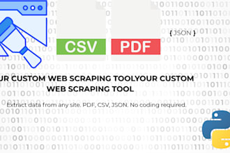 make a automated web scraping software tailored for your data needs