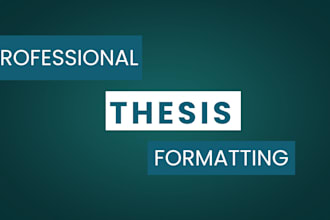 professionally format your thesis, disertation and synopsis