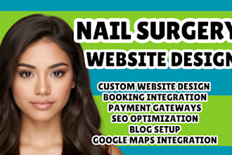 nail surgery website podiatry website medical appointment booking website