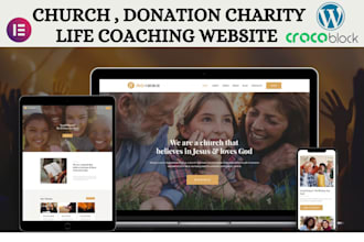 dynamic design church website charity website donation website coaching website
