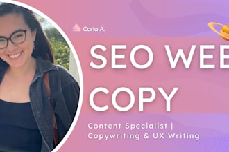 create the copy for your web as a specialist in copywriting
