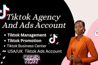 create  USA and UK tiktok account  tiktok ads account