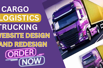design redesign logistics, cargo, dispatch, trucking moving company website