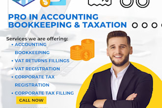 do uae vat and  corporate tax registration and retruns filing