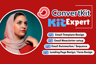 do kit convertkit landing page, email newsletter, sequence, freebie delivery kit