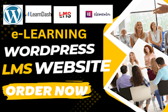 build elearning wordpress, lms website with learningdash, learnpress, tutor lms