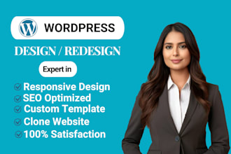 build responsive wordpress website design and web design