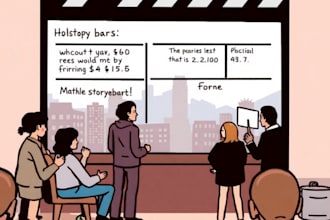 do storyboard illustration, comic page illustration graphic novel for film frame