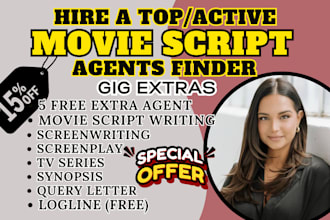 find active agents for movie script, tv series, feature film script, screenplay