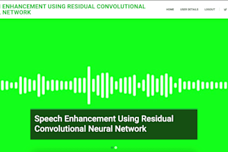 create a project titled speech enhancement using convolutional neural networks