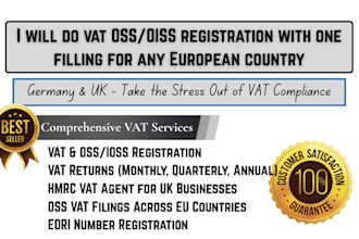 vat registration for italy germany ireland estonia uk, company registration eori