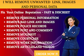 remove personal information, images, articles and videos from google and website