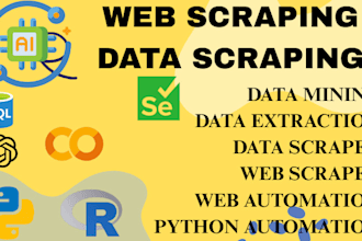 do web scraping data scraping data mining  automate task using python script API
