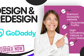 design or redesign godaddy website, develop a professional godaddy website