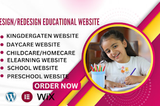 create kindergarten, preschool, childcare, daycare wordpress school website