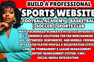 build football academy website basketball website soccer academy website sport