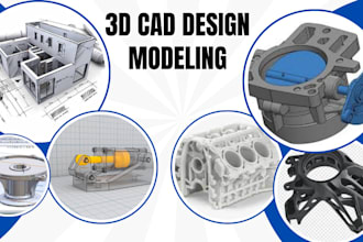 create 3d cad designs, product models, engineering drawings and 3d rendering