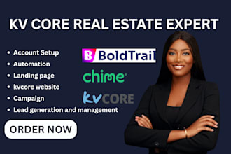 set up your lofty CRM, kvcore, chime, idx website, follow up boss,  kv core CRM