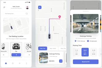 develop a car parking app, a smart parking app, a park booking app
