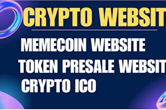 create crypto token website, presale, ico website or landing page