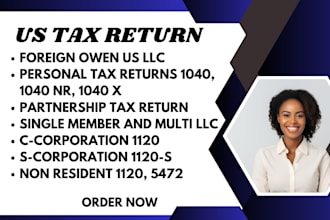 file and fax US tax forms 5472, 1120 and 1065 for non resident US llc
