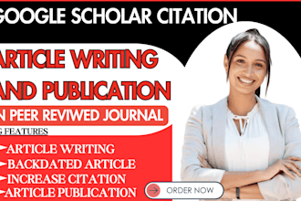 write and publish article, increase citation in google scholar indexed journal