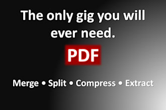 merge, split, compress, convert, extract data from PDF files