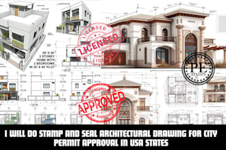 do city permit review and pe stamp architectural drawing engineering