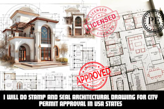 civil and structural engineer city permit floor plan, pe stamp, permit drawings