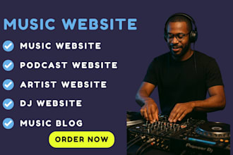 design music website dj website artist website music website
