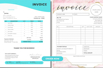 design letterhead with invoice and business doc templates in canva