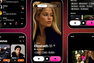 develop online dating app, chat app, tinder clone app, martrimonial website