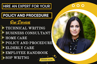 do expert policy and procedure writing for home care, healthcare, group homes