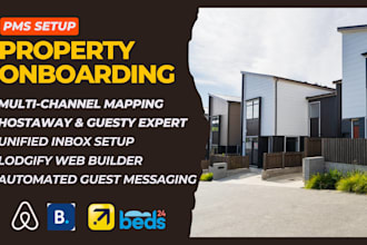 setup hostaway, beds34 guesty, lodgify and map airbnb, booking, vrbo listings