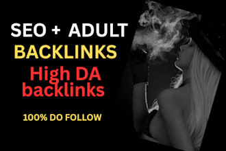 build high authority adultity backlinks SEO web promotion