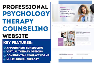 build a therapy psychology counseling website with online session bookings