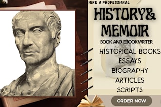 ghostwrite your memoir, history or biography, autobiography ebook