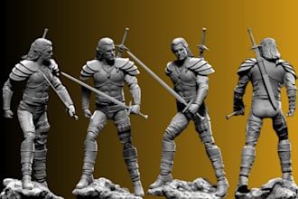 create high quality articulated action figure, modify models or figure 3d print