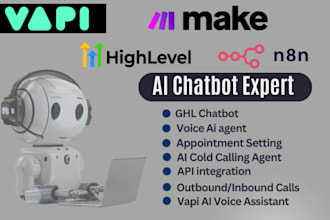 vapi ai calling agent chatbot ghl ai voice, n8n, make com, vapi retell synthflow