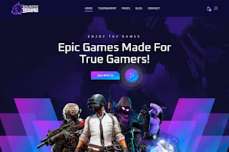 develop a professional esports, gaming, or sports tournament website